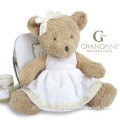 Decoration stuffing bear girl toys wholesale china with dress pass EN71 test report and CE mark and Reach docs